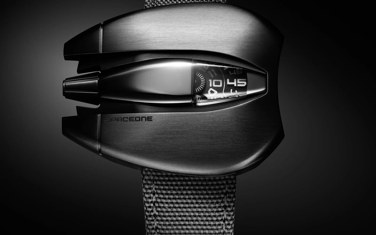 SpaceOne Jumping Hour Black Steel