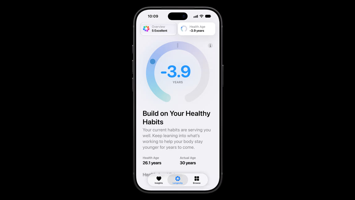Health Age в приложении Здоровье