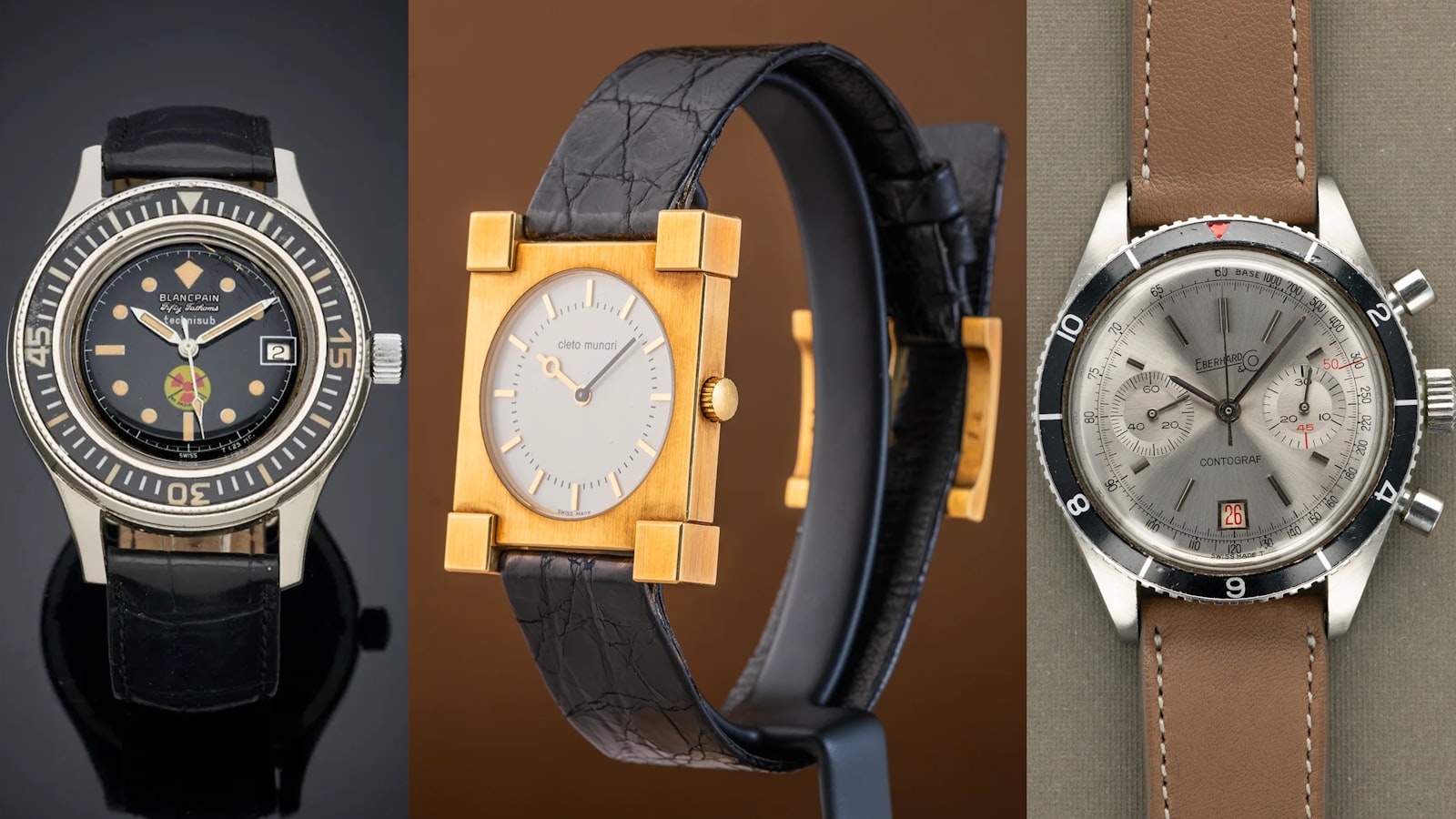 Bring a Loupe: Wittnauer 235T, Cleto Munari «Sotsy», Blancpain Technisub и Eberhard Contograf