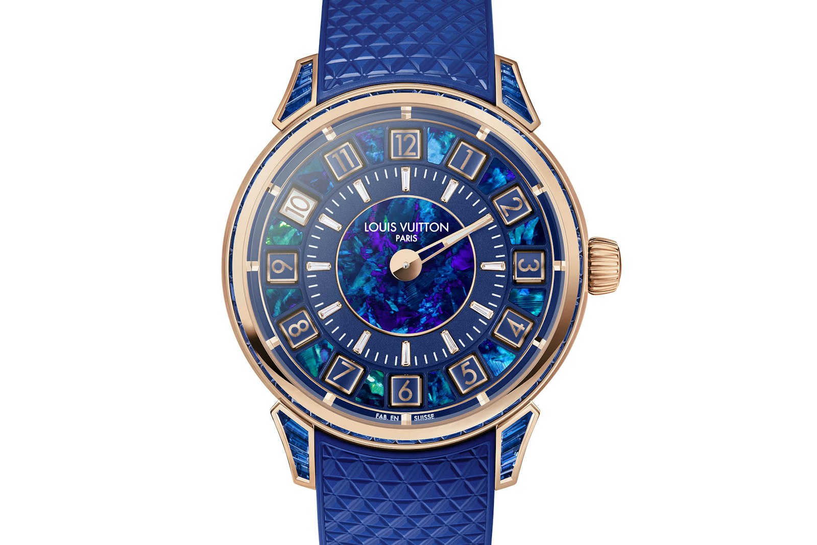 Tambour Spin Time Air Blue в белом золоте