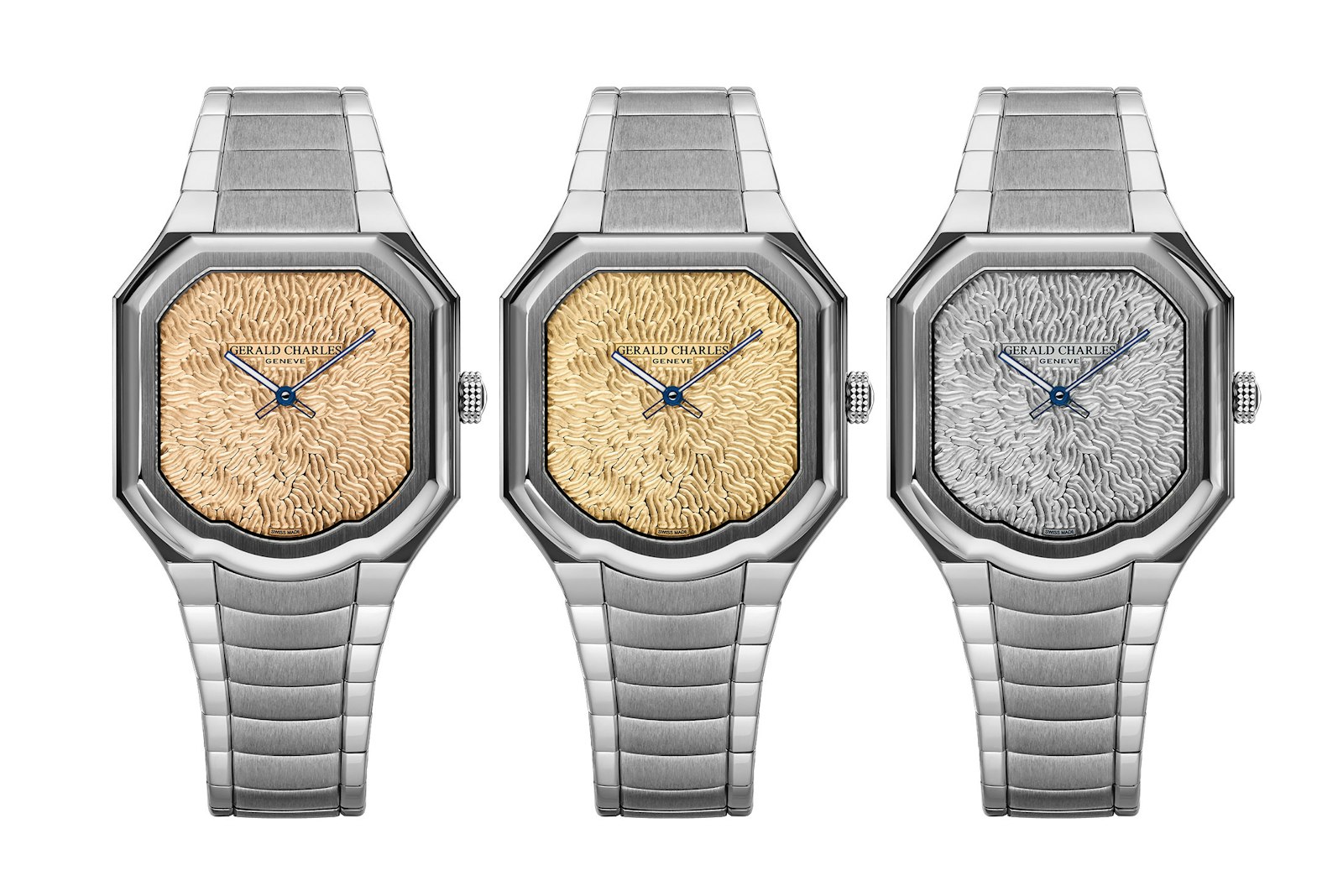Крупный план циферблата Rhodium