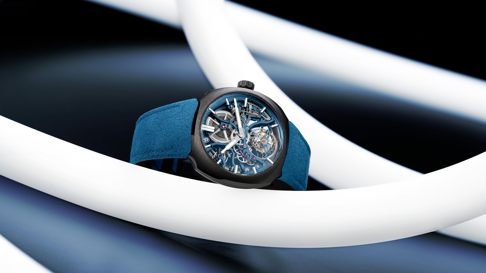 H. Moser & Cie. Streamliner Tourbillon Skeleton Ceramic Alpine Limited Edition