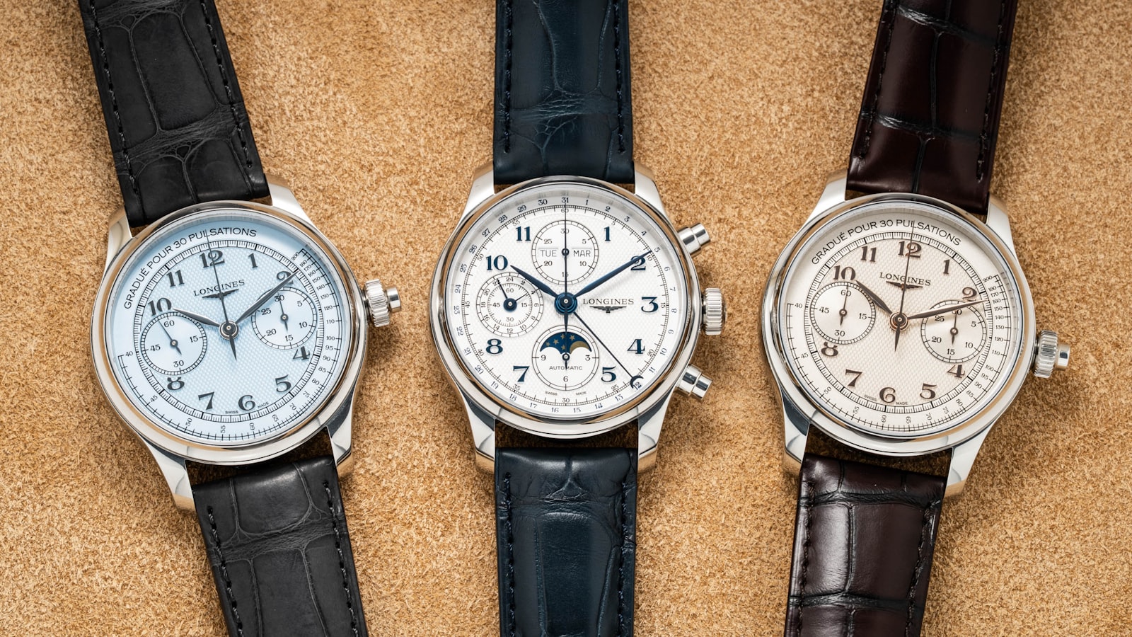 Longines Master Collection: обновлённый тройной календарь-хронограф и первый монопушер