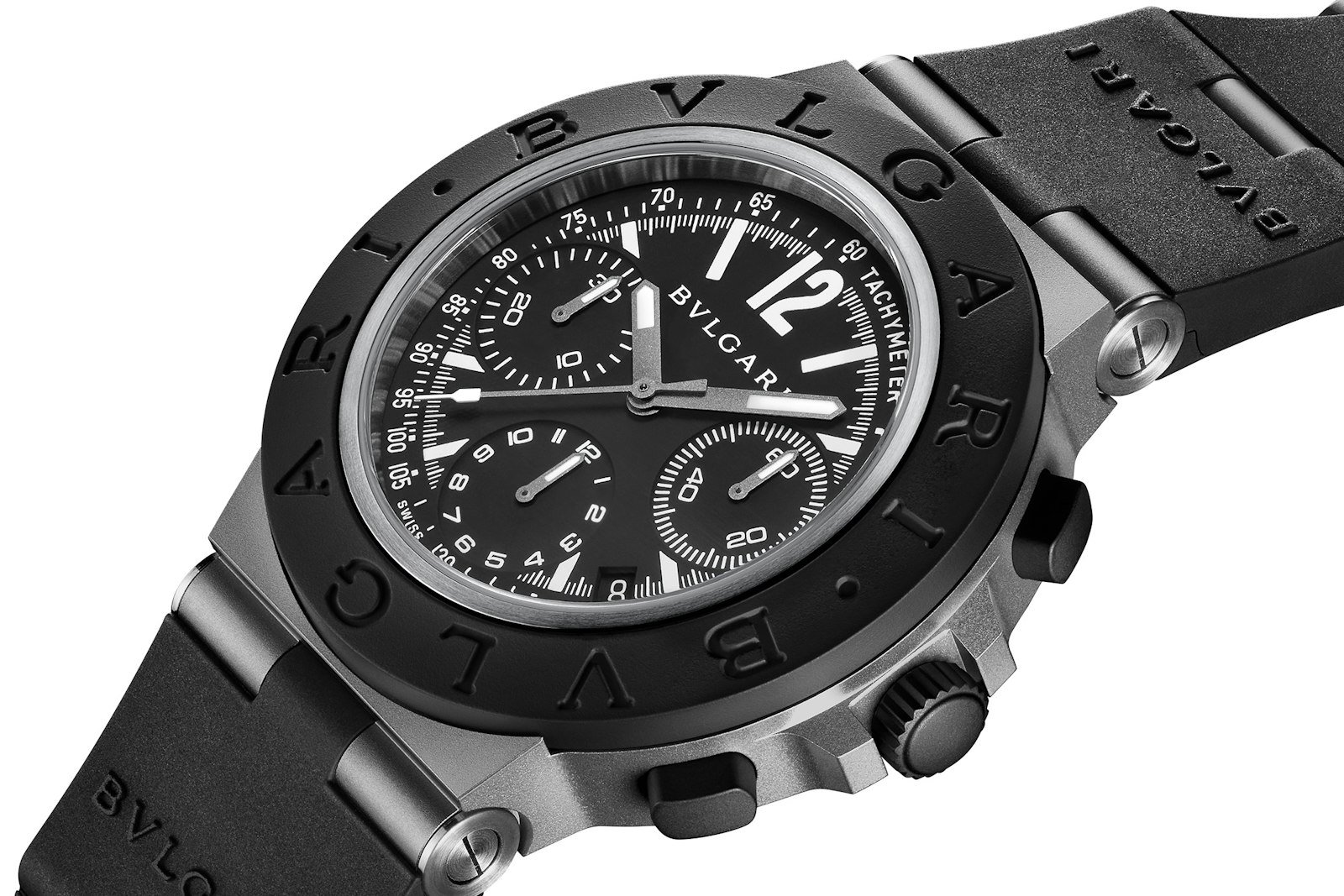 Чёрный циферблат Titanio Chronograph