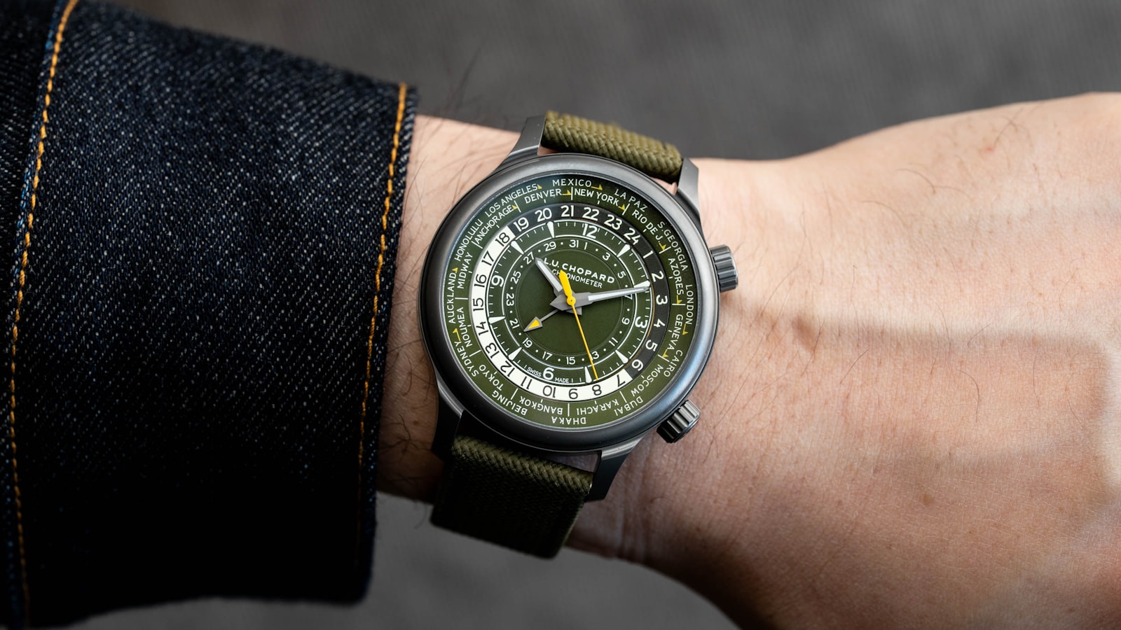 Chopard L.U.C Time Traveler One Khaki: хаки и керамизованный титан