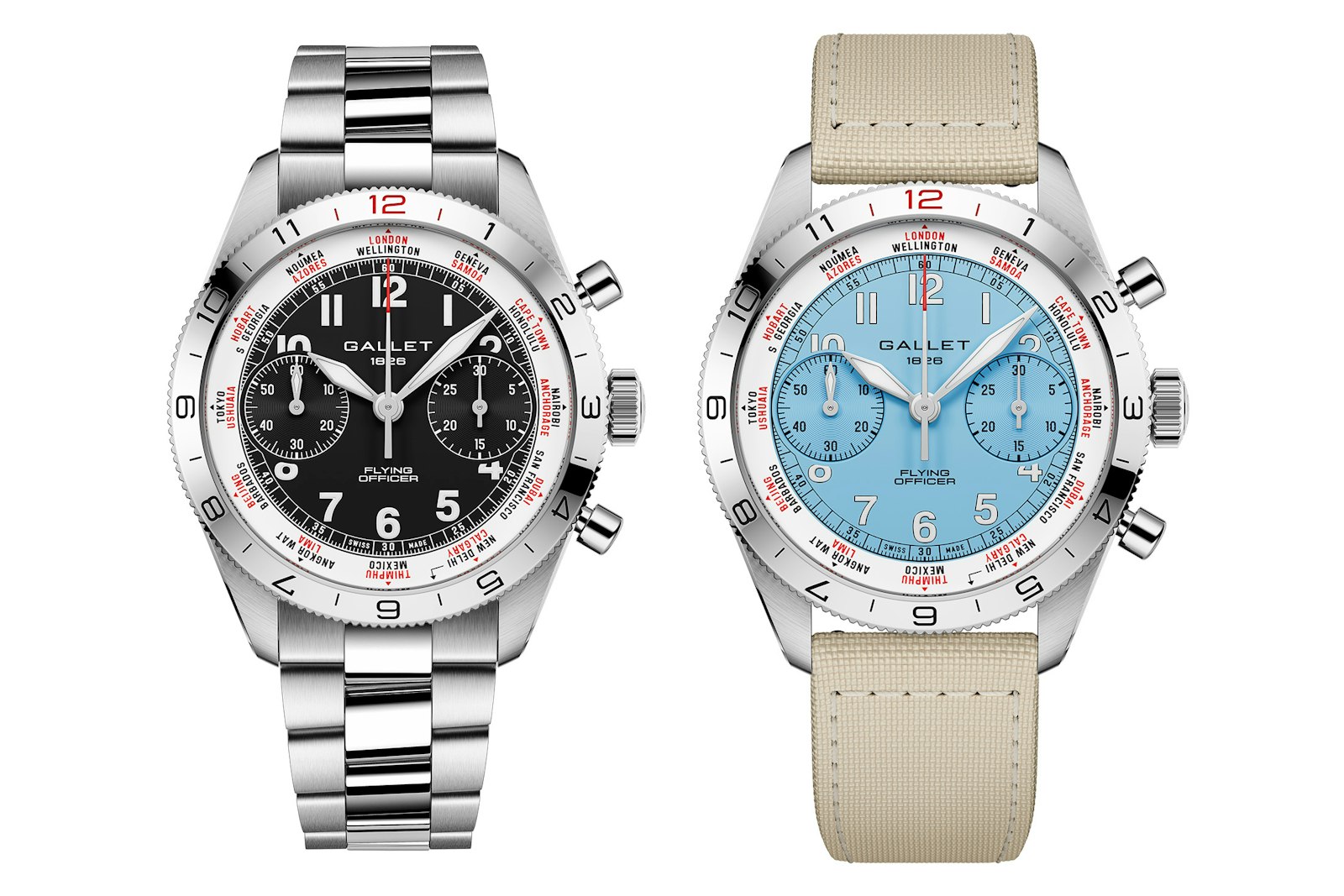 Gallet Flying Officer Automatic 40, оранжевый циферблат