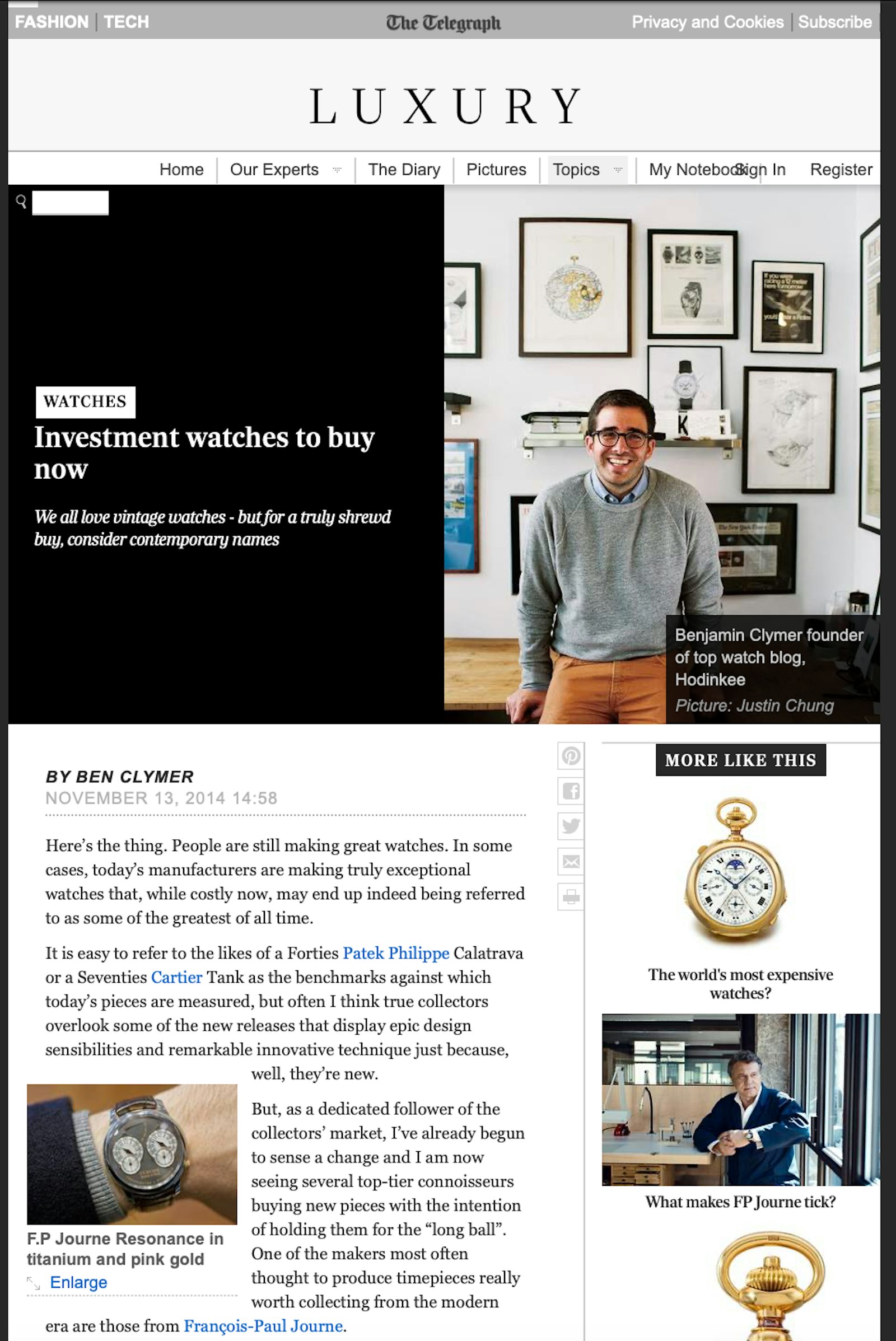 Mark Zuckerberg в JDN Tourbillon